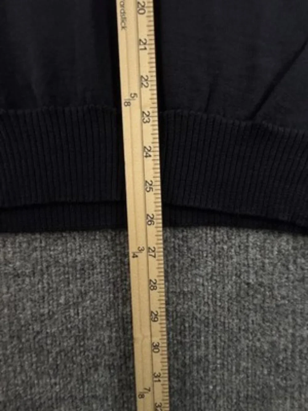 Burberry London Blue Sweater Logo Pullover 22 Medium Wool Long Sleeve Men Knit